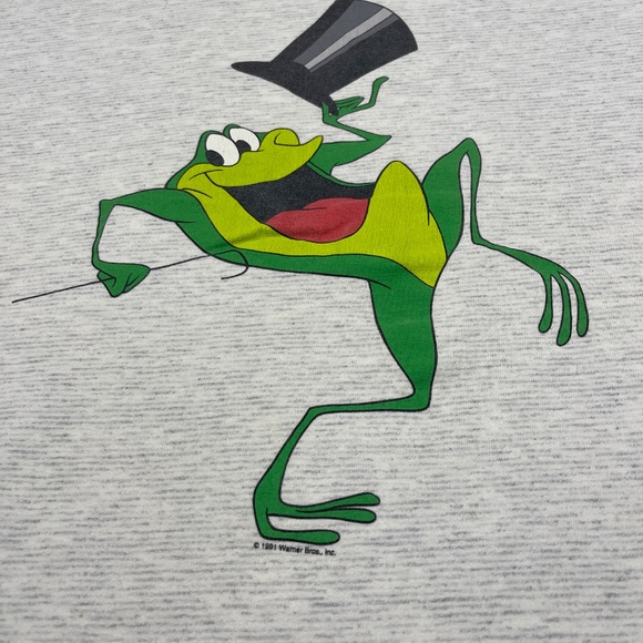 Vintage Warner Bros Michigan J Frog T-shirt Size Medium USA Single Stitch 0568 - Picture 4 of 10